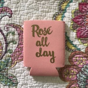“Rosé all day” pink coozie / drink holder